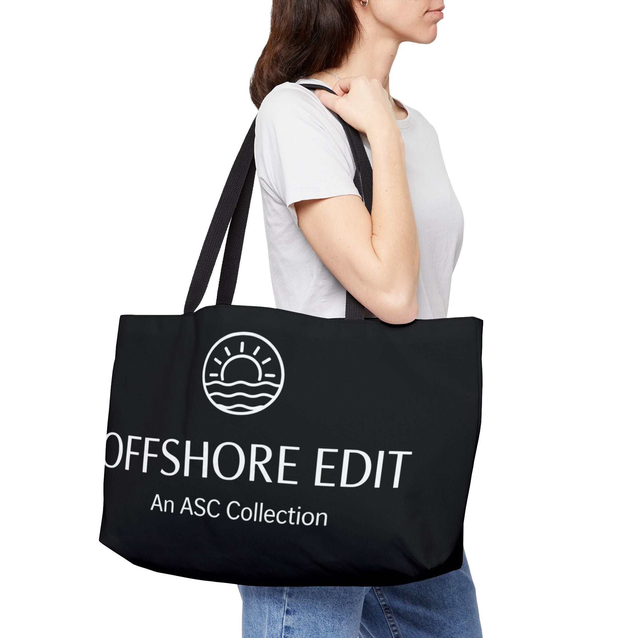 Offshore Edit™ Weekender Tote – Black Canvas Coastal Carryall