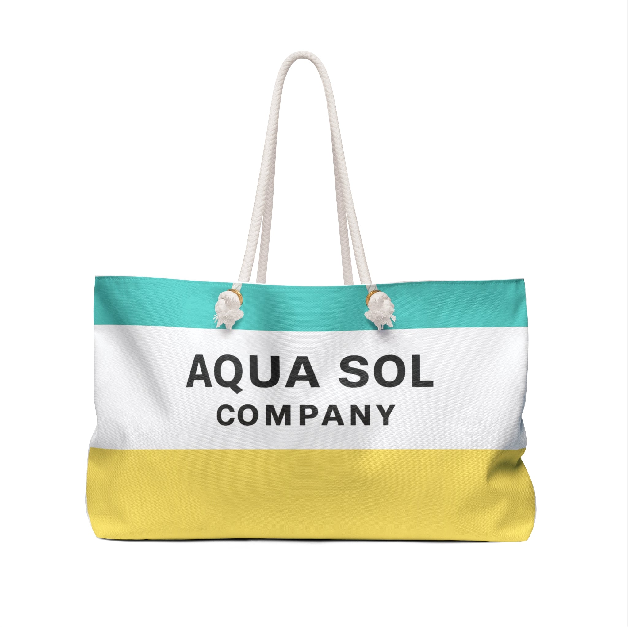 Weekender Tote Seafoam & Sun Stripe Edition-  Coastal Essentials - Aqua Sol Co.