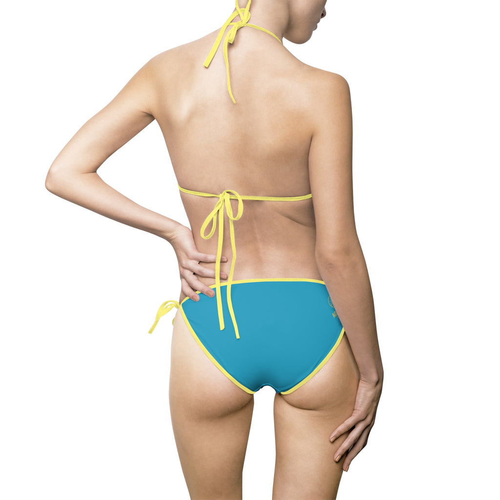 Aqua Sol Company Bikini Set — “SolWave” Seafoam & Yellow Two-Piece