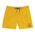 Aqua Sol Men’s Mid-Length Swim Trunks — “SolWave”  Yellow