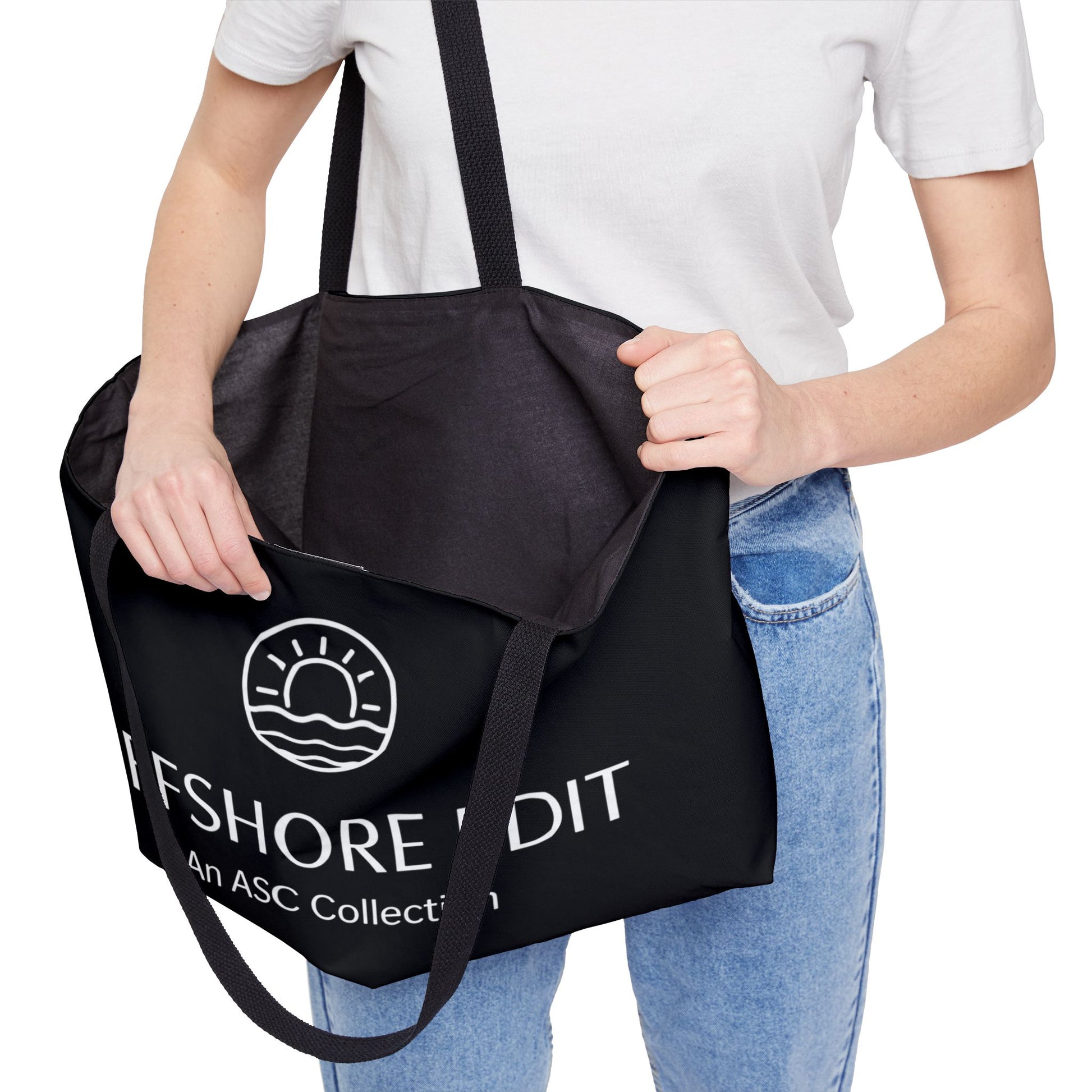 Offshore Edit™ Weekender Tote – Black Canvas Coastal Carryall