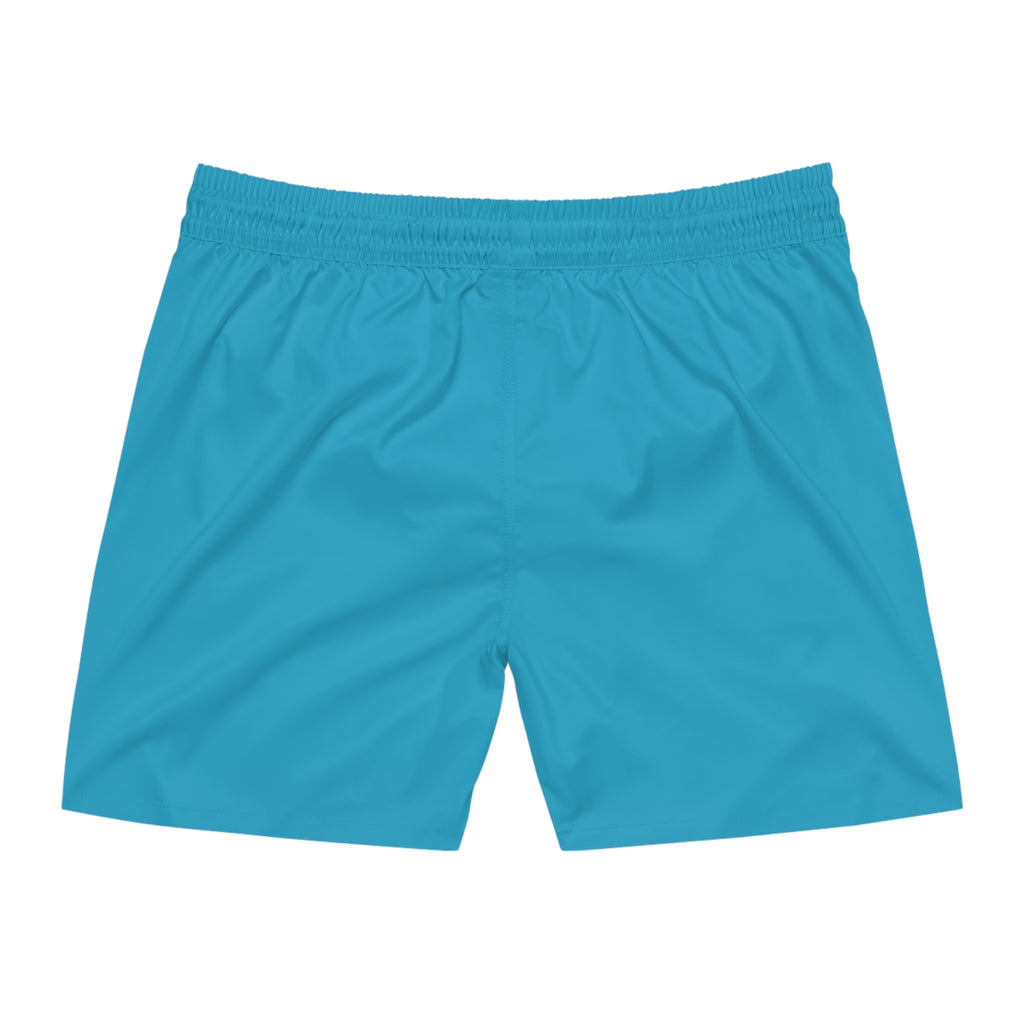 Aqua Sol Men’s Mid-Length Swim Trunks — “SolWave”  Seafoam